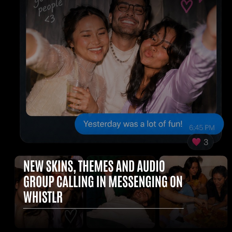 Audio Rooms, Chat Themes and Bubble Skins: Whistlr Messaging for Brands and Creators
